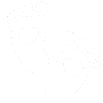 image vectorielle représentant une empreinte de pieds de bébé