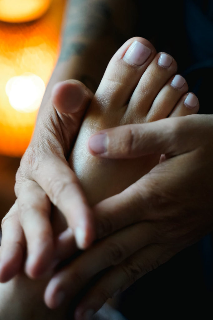 Drainage lymphatique réflexe par stimulation des zones réflexes des pieds à Froideville